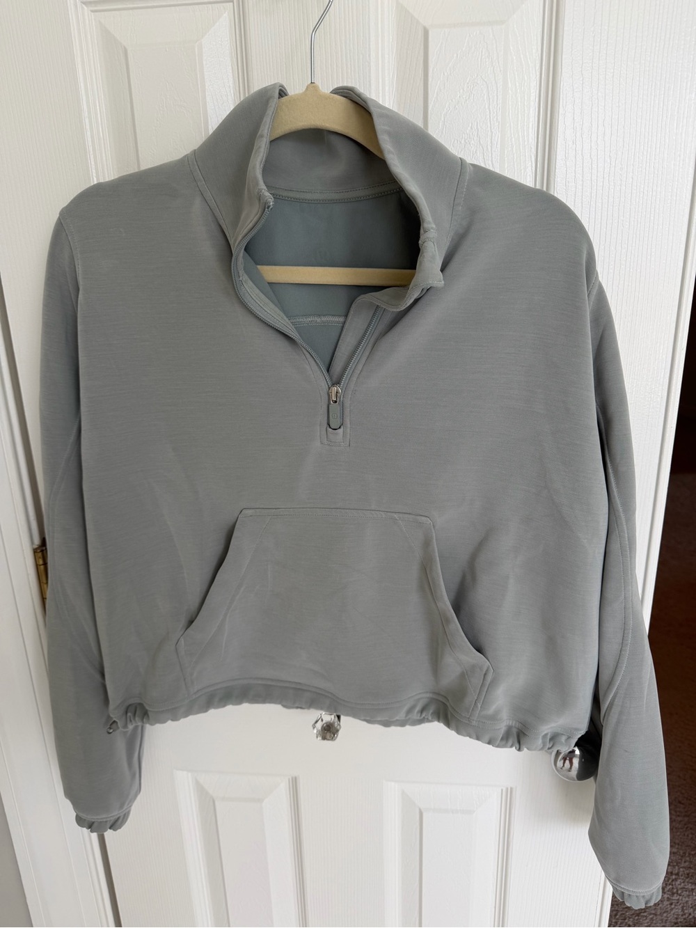 Lululemon Half Zip Pullover Gray Green Size 8